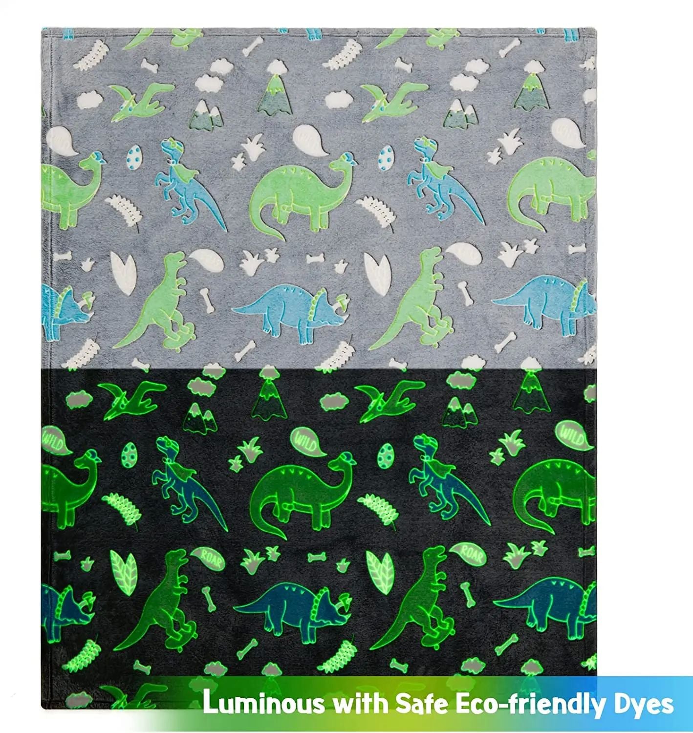 Luminous Unicorn Dinosaur Throw Blanket for Girls Boys Plush