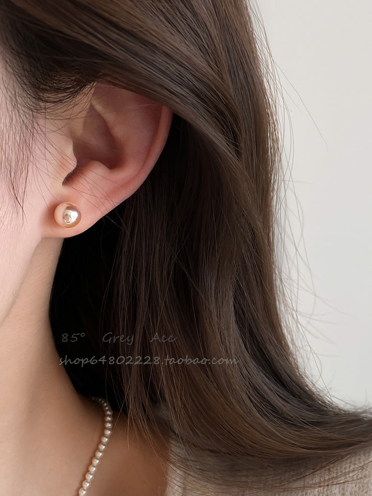 Accessible Luxury Fancy Female Pink Shijia Steamed Bread Pearl Stud Earrings Female 2025 New Arrival Best Selling Elegant Earrings Eardrops