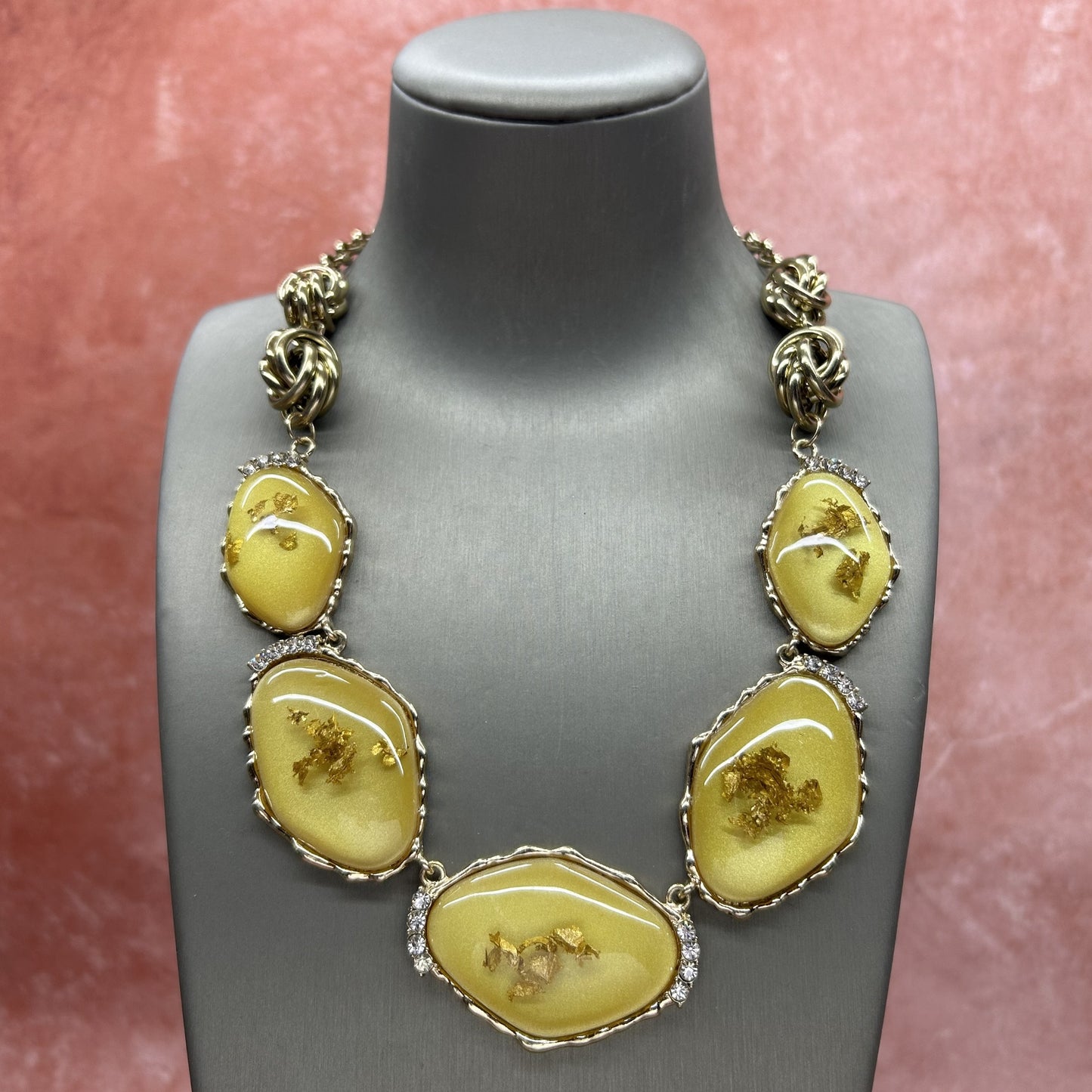 [2-11] European and American Foreign Trade Brand Tail Goods Banquet Accessories High-End Czech Gem Short Multi-Layer Necklace Luxury
