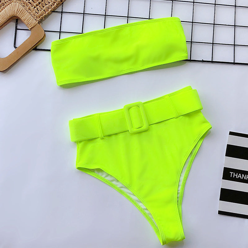 High Waist Bikini Sexy Black Swimwear Women Swimsuit Hi