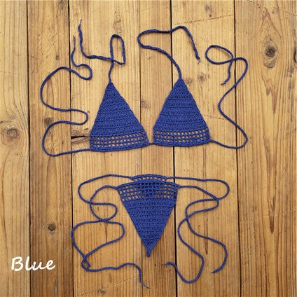European and American Hot Sunbath Crochet Bikini Micro Swimsuit Micro Swimwear Bikini