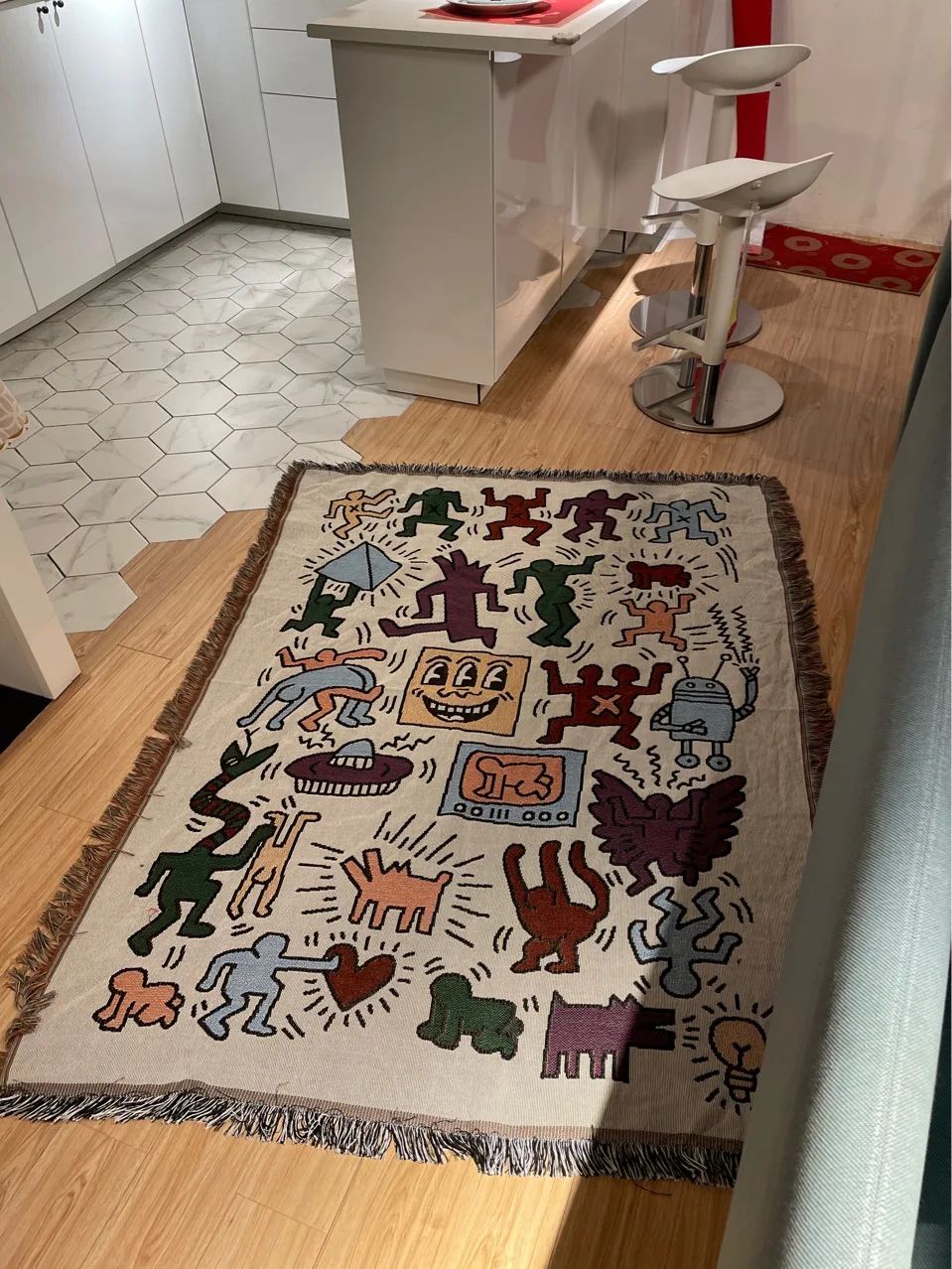 Textile City Ins Jigsaw Puzzle Throw Blanket Jacquard Weave