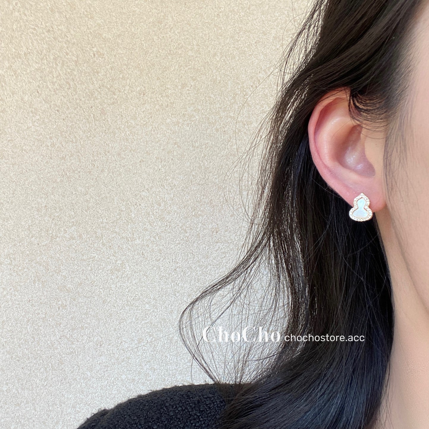 Chocho/New Year Ankela Red Gourd Earrings Female Wine Red New Year Niche Temperament Fancy Earrings Earrings