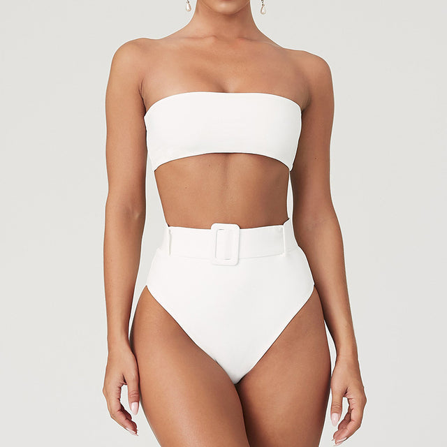 High Waist Bikini Sexy Black Swimwear Women Swimsuit Hi