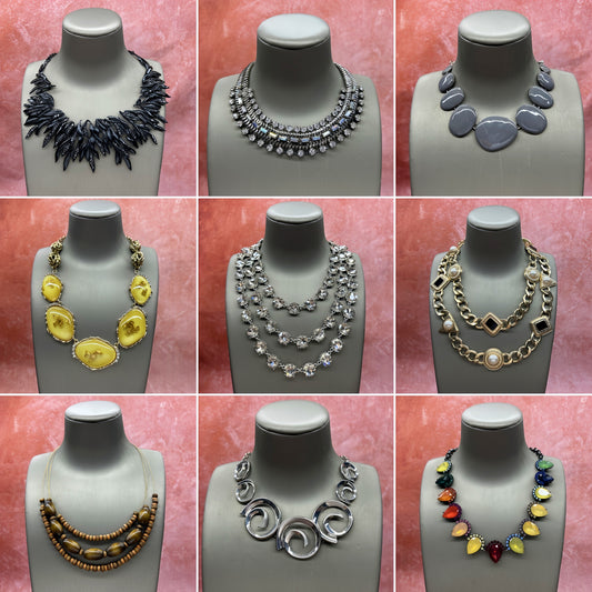 [2-11] European and American Foreign Trade Brand Tail Goods Banquet Accessories High-End Czech Gem Short Multi-Layer Necklace Luxury