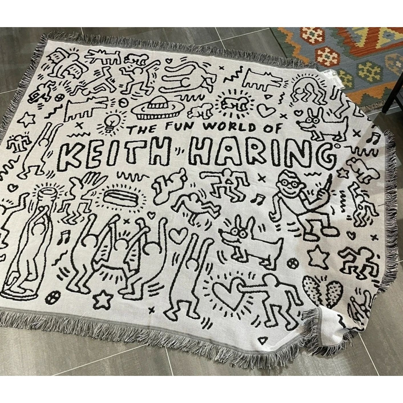 Textile City Ins Jigsaw Puzzle Throw Blanket Jacquard Weave