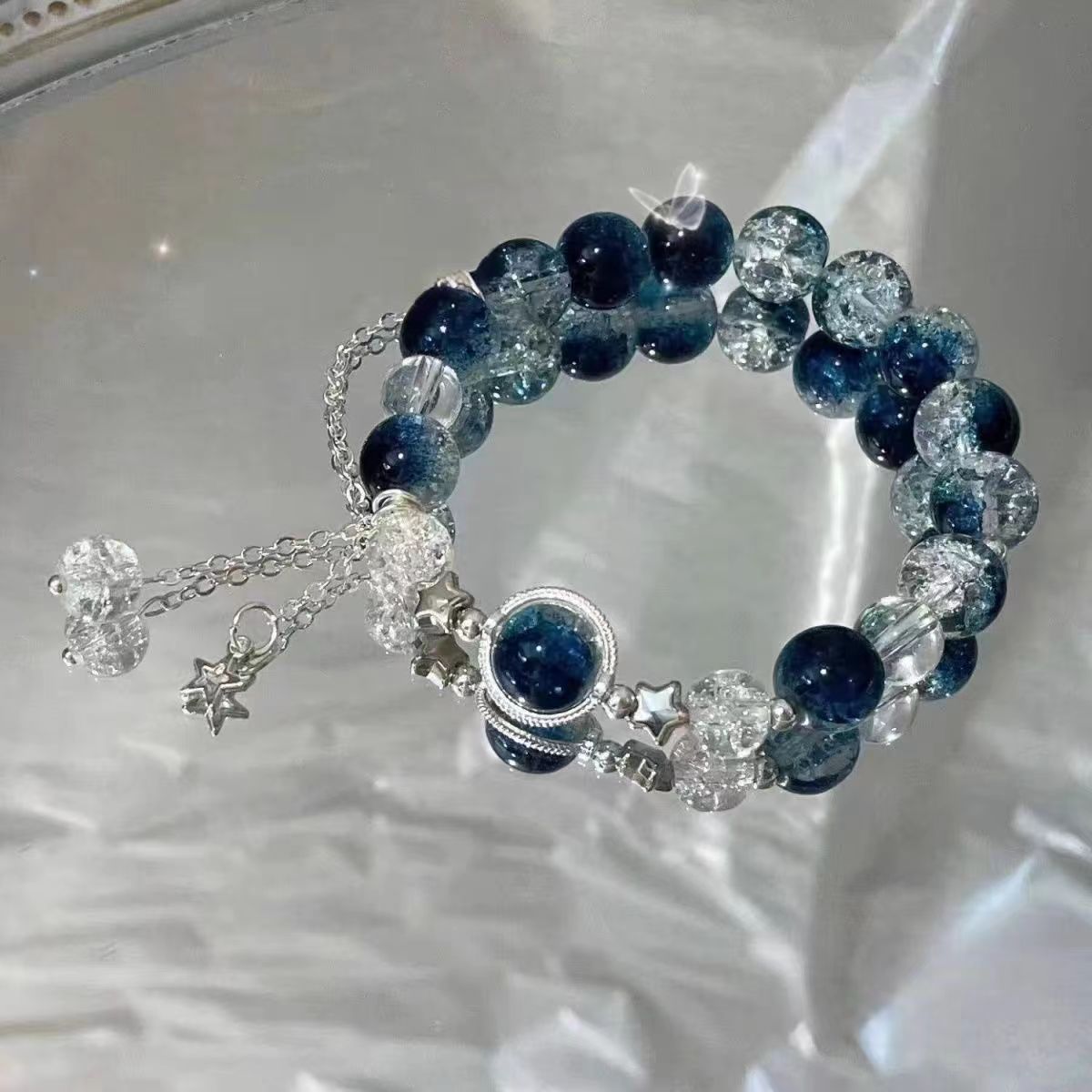 Easiest for Match Fancy Pearl Bracelet Women's New Chinese Style Chinese Ancient Style Obsidian Beaded Bracelet Crystal Bracelet Bracelet