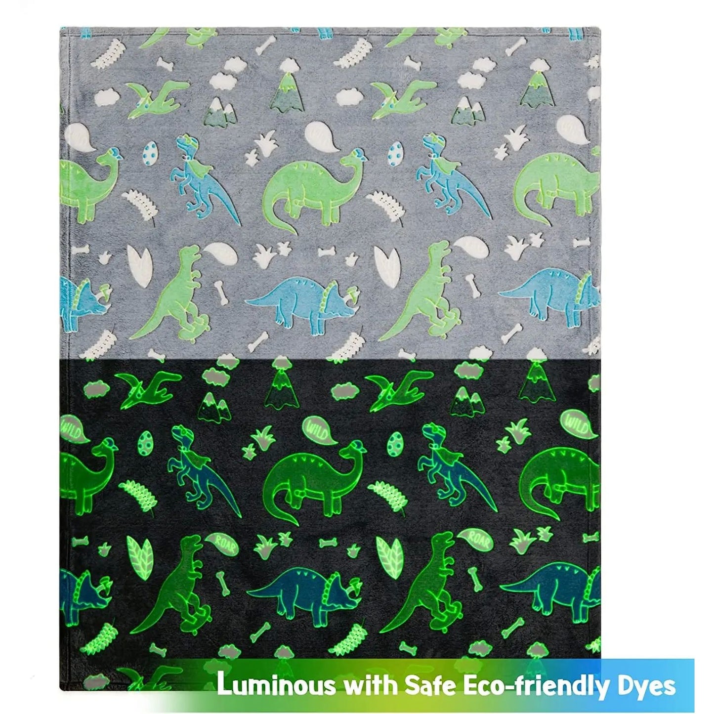 Luminous Unicorn Dinosaur Throw Blanket for Girls Boys Plush