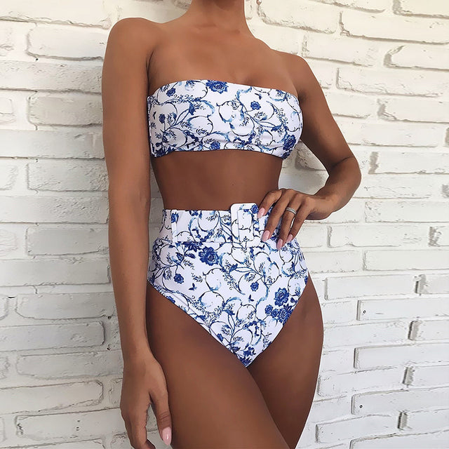 High Waist Bikini Sexy Black Swimwear Women Swimsuit Hi