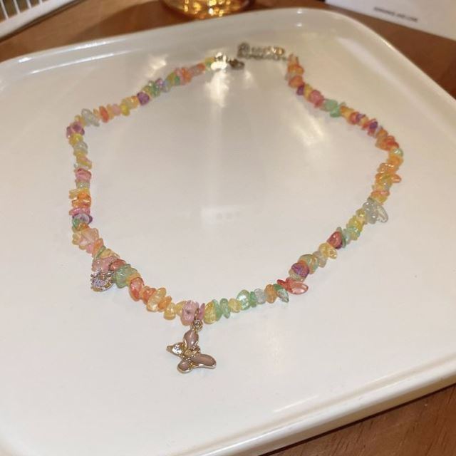 Colorful Pearl Ornamentle Beaded necklace