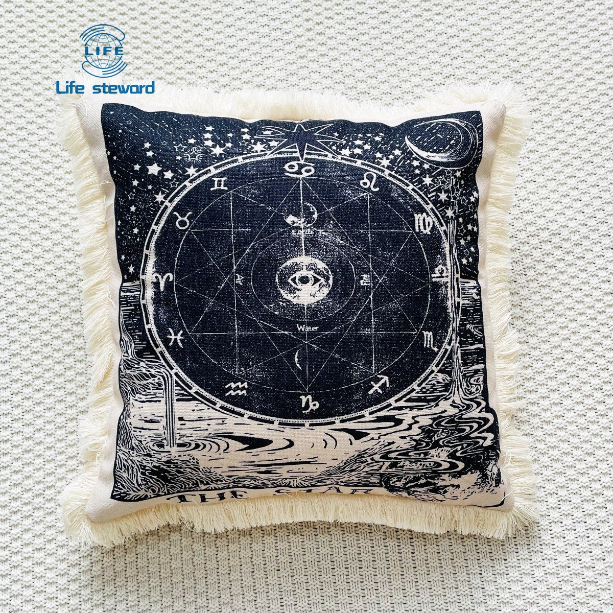 Tassel Edge Cotton Linen Pillowcase Home Decor Cushion Cover