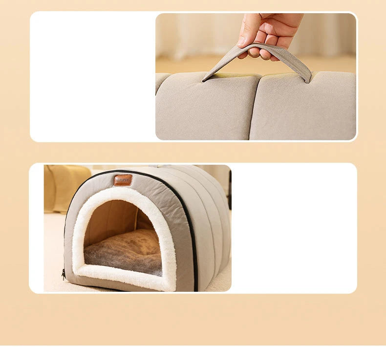 Big Dog Kennel Warm Winter Dog House Mat Detachable Washable Dogs Bed Nest Deep Sleep Tent for Medium Large Dogs House Supplies