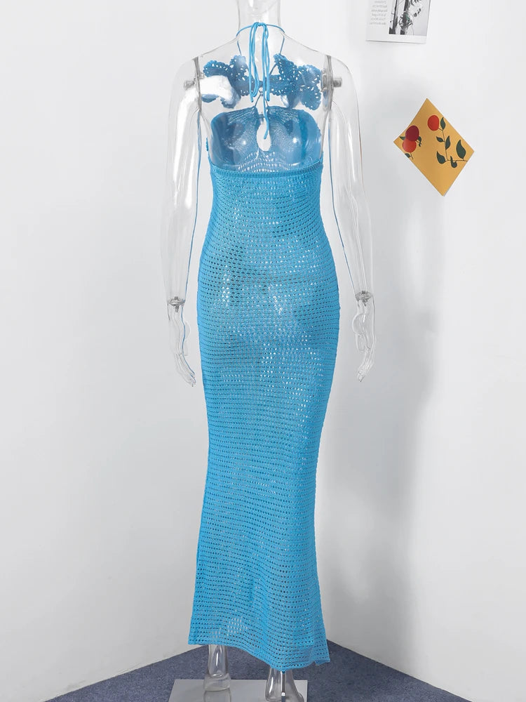 vacation halter summer dress 2025