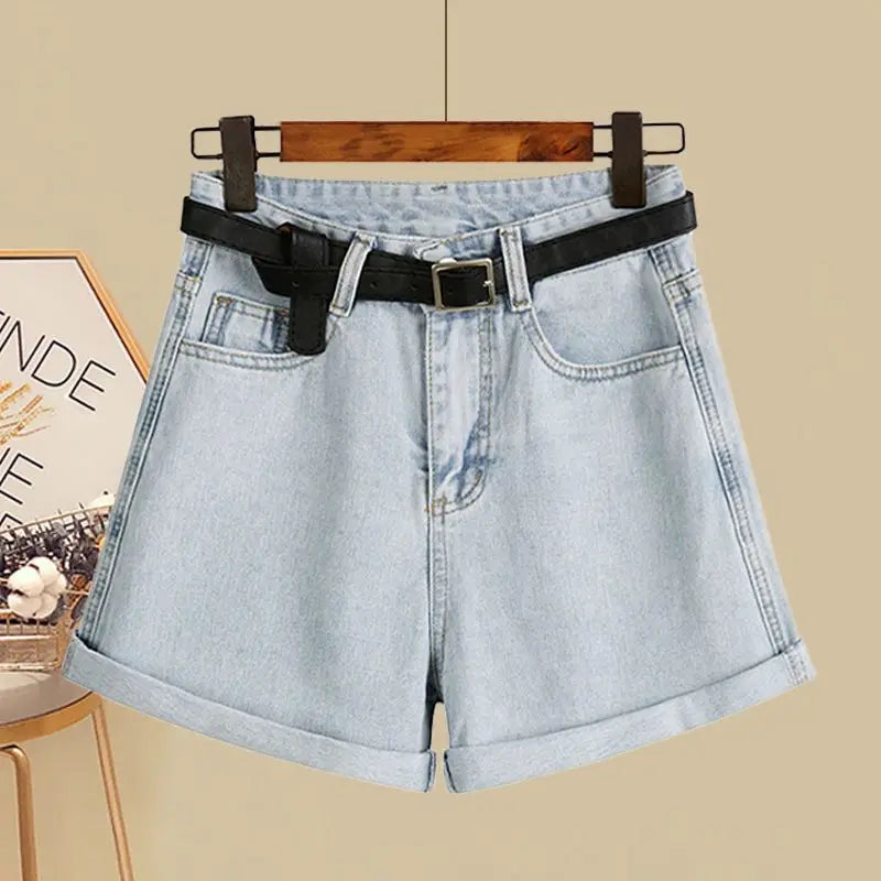 Spring/Summer Set Women's 2025 New Korean Fashion Sunscreen Shirt Casual Tank Top Slimming Denim Shorts Three Piece Set