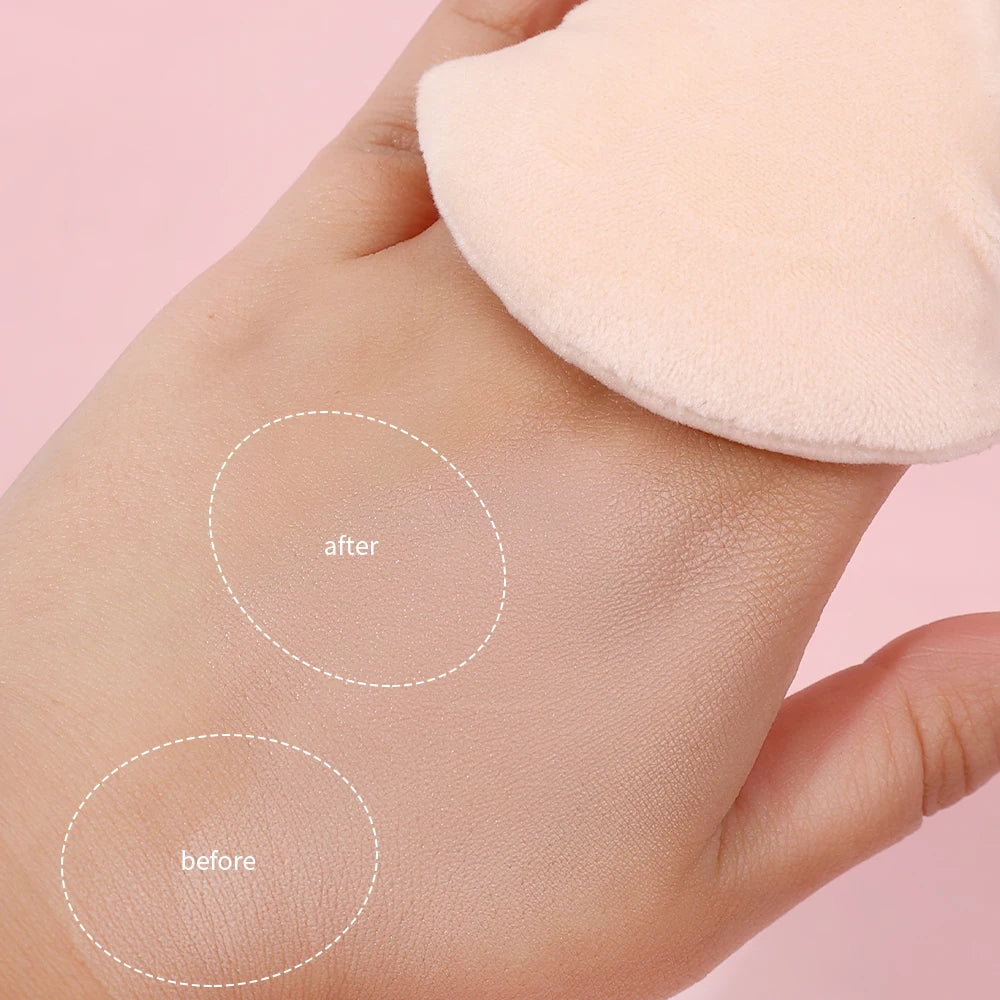 Pink Triangle Velvet Powder Puff Make Up Sponges for Face Contouring Shadow Seal Cosmetic Foundation Loose Powder Makeup Tools
