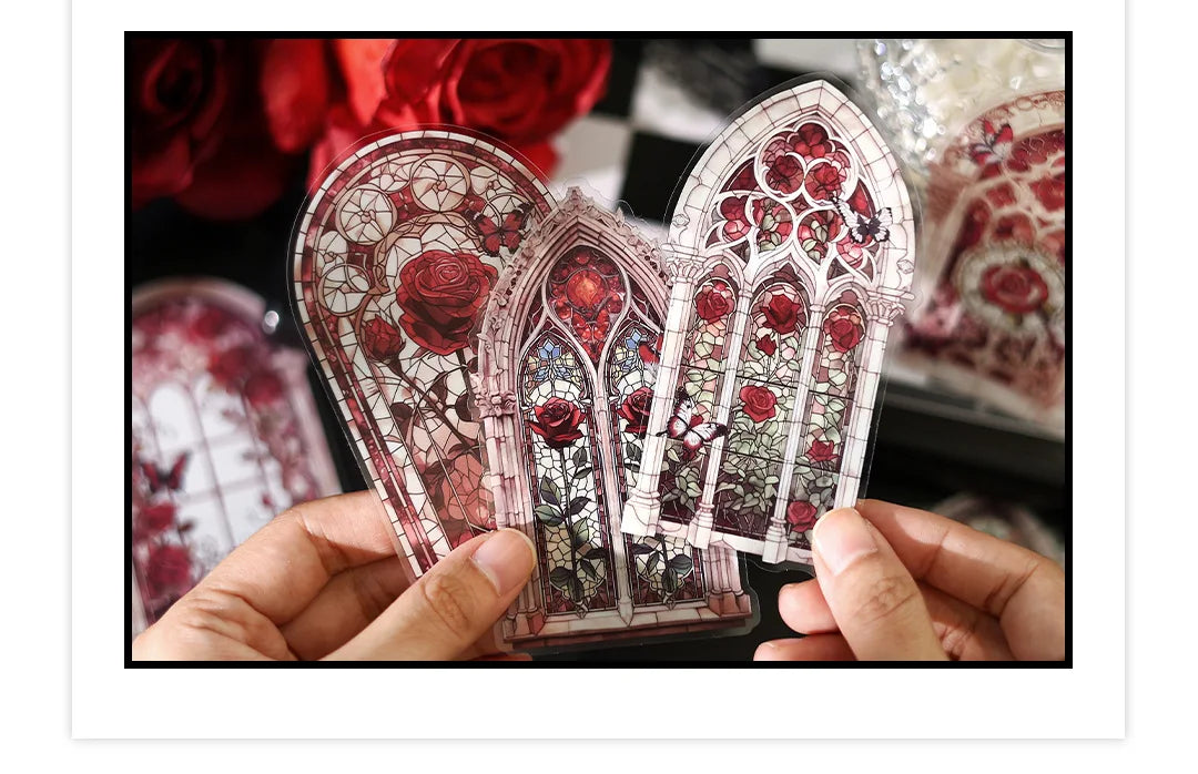 10 Pcs/pack Manor Mystery Series Decorative Sticker Retro Flowery Window Collage Scrapbooking Label Diy Diary Journal Planner