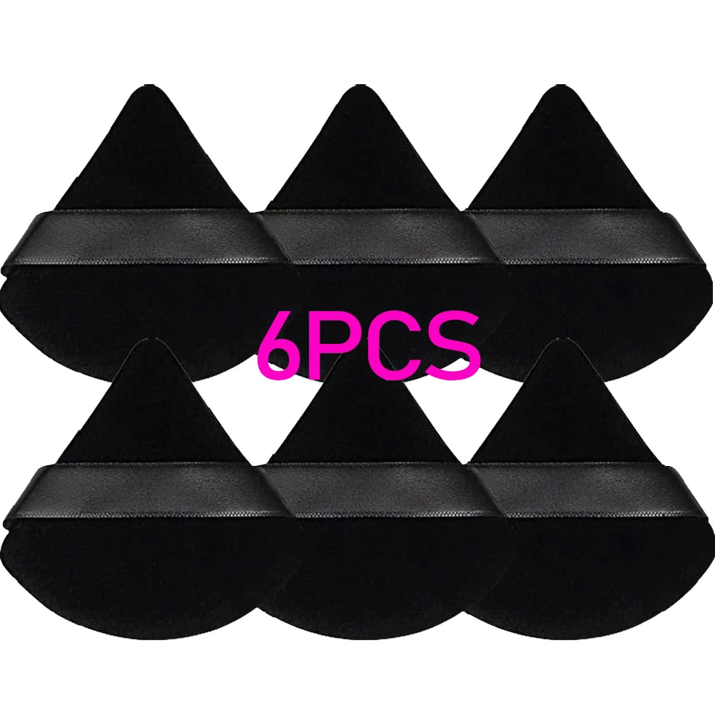 Pink Triangle Velvet Powder Puff Make Up Sponges for Face Contouring Shadow Seal Cosmetic Foundation Loose Powder Makeup Tools