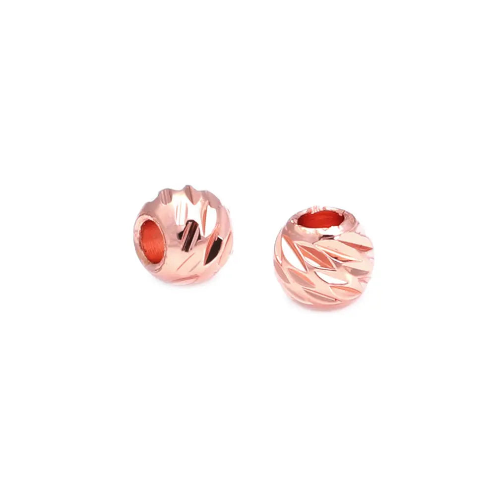 2.5MM 3MM 4MM 5MM 6MM 8MM Brass Faceted Round Ball Necklaces Bracelets Spacer Beads Jewelry Making Supplies Findings Accessories