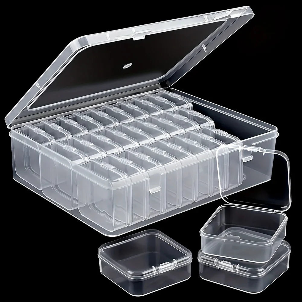 DIY Diamond Painting Embroidery Storage Box, Nail Art Jewelry Rhinestone Mosaic Storage Container Multifunctional Storage Box