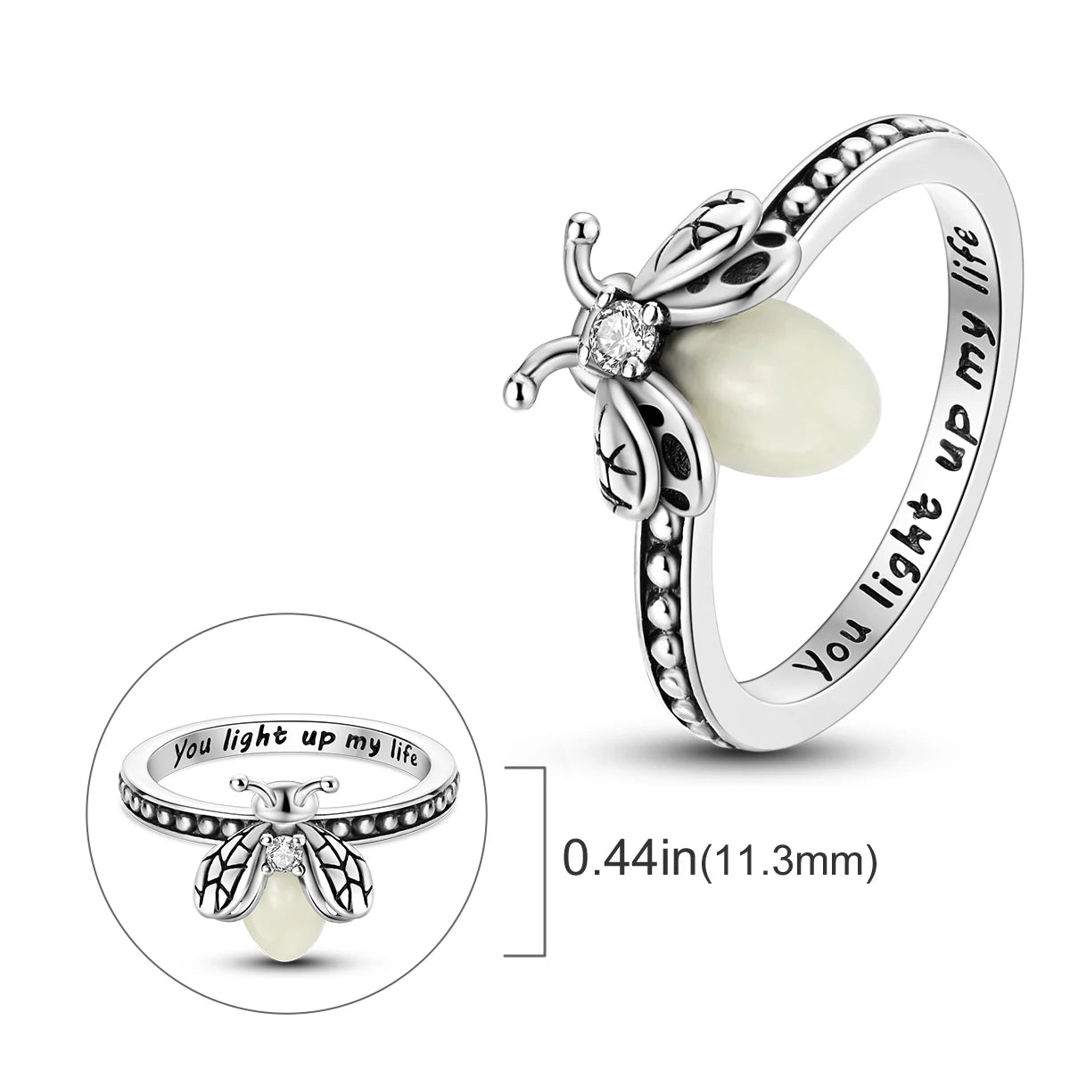 925 Silver Ring Firefly Heat Sar Original Finger Ring  For Woman Jewelry Anniversary Gift
