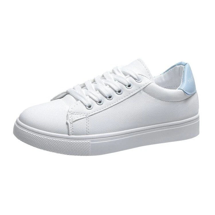 Women Sneakers Fashion Breathble Vulcanized Shoes Pu Leather Platform Shoes White Lace Up Casual Shoes Zapatos Mujer
