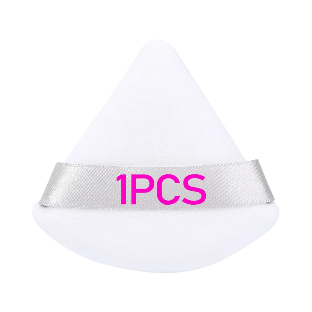 Pink Triangle Velvet Powder Puff Make Up Sponges for Face Contouring Shadow Seal Cosmetic Foundation Loose Powder Makeup Tools