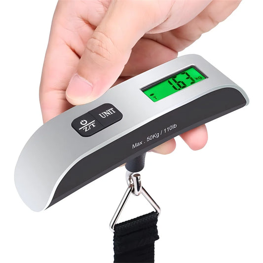 110lb Portable Electronic Hand Luggage Scale LCD Digital Display Balance Scale Suitcase Travel Accessories Baggage Weight Tool