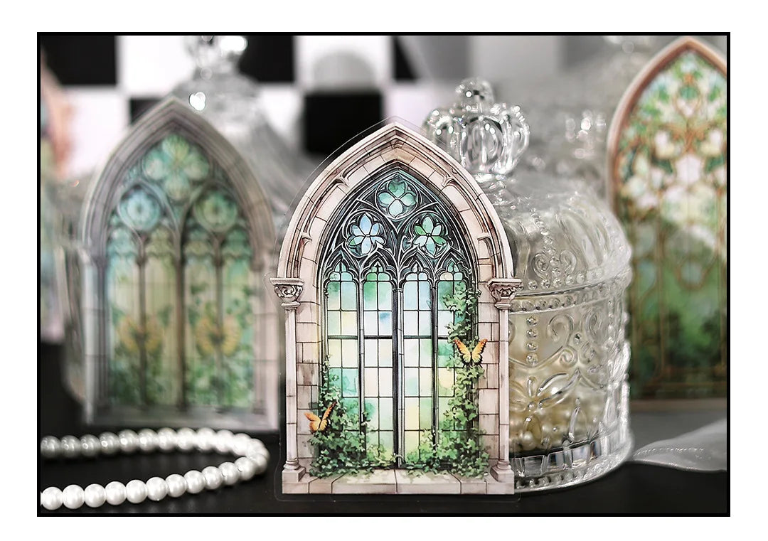 10 Pcs/pack Manor Mystery Series Decorative Sticker Retro Flowery Window Collage Scrapbooking Label Diy Diary Journal Planner