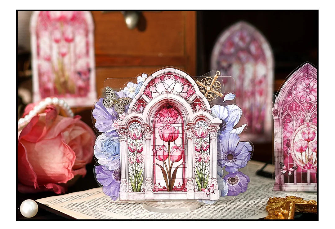 10 Pcs/pack Manor Mystery Series Decorative Sticker Retro Flowery Window Collage Scrapbooking Label Diy Diary Journal Planner