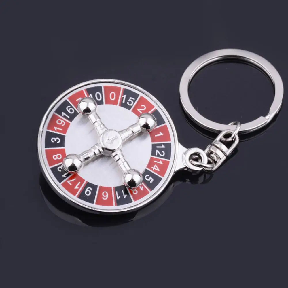 Russian Roulette High Quality New Gift Compass Toy Key Ring Key Chain