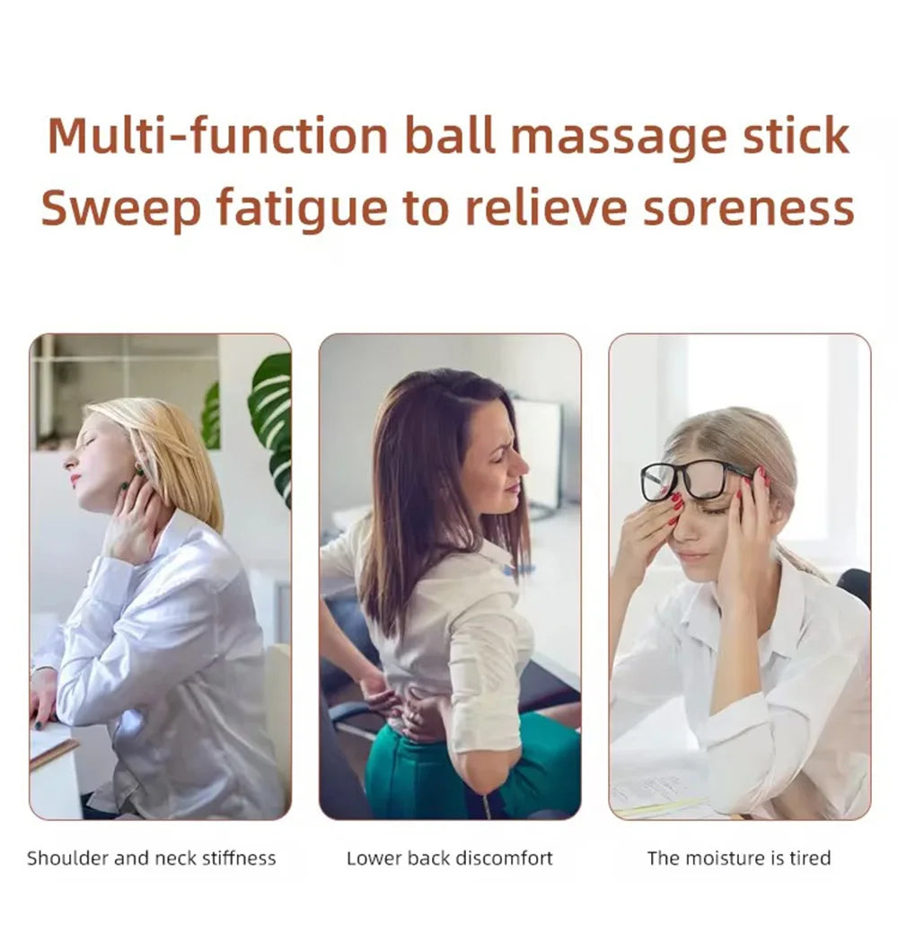 Relaxed Red Light Heated Massage Device 360 Rotating Inner Ball Muscle Relaxation Massage Roller For Whole Body Anti Cellulite