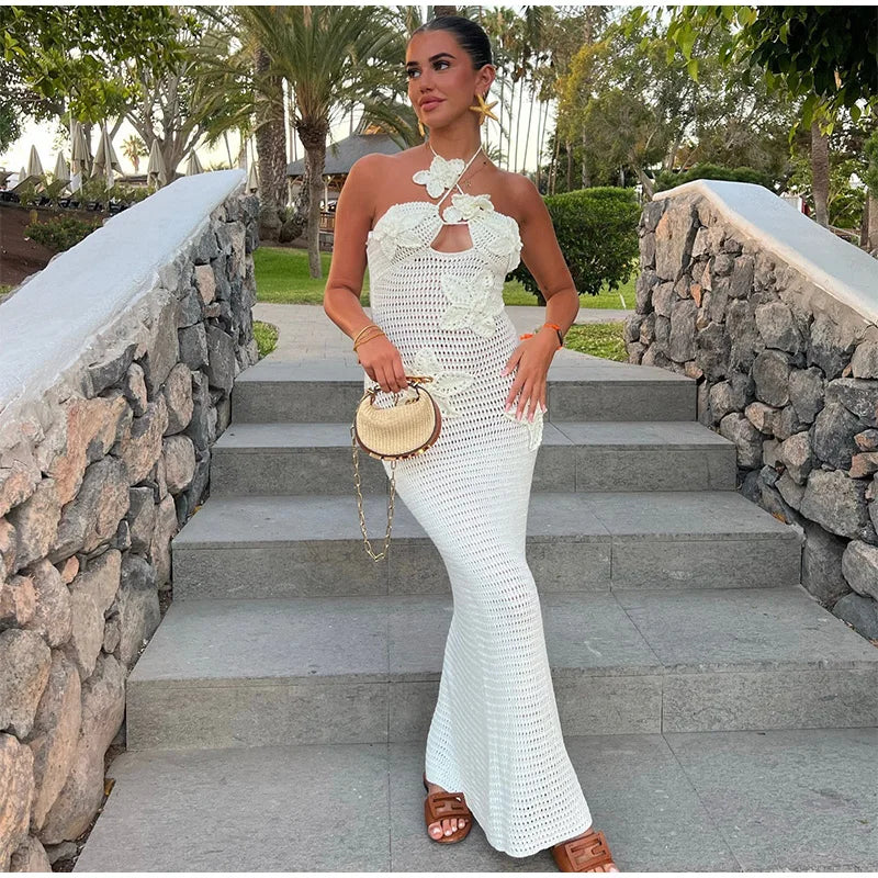 vacation halter summer dress 2025