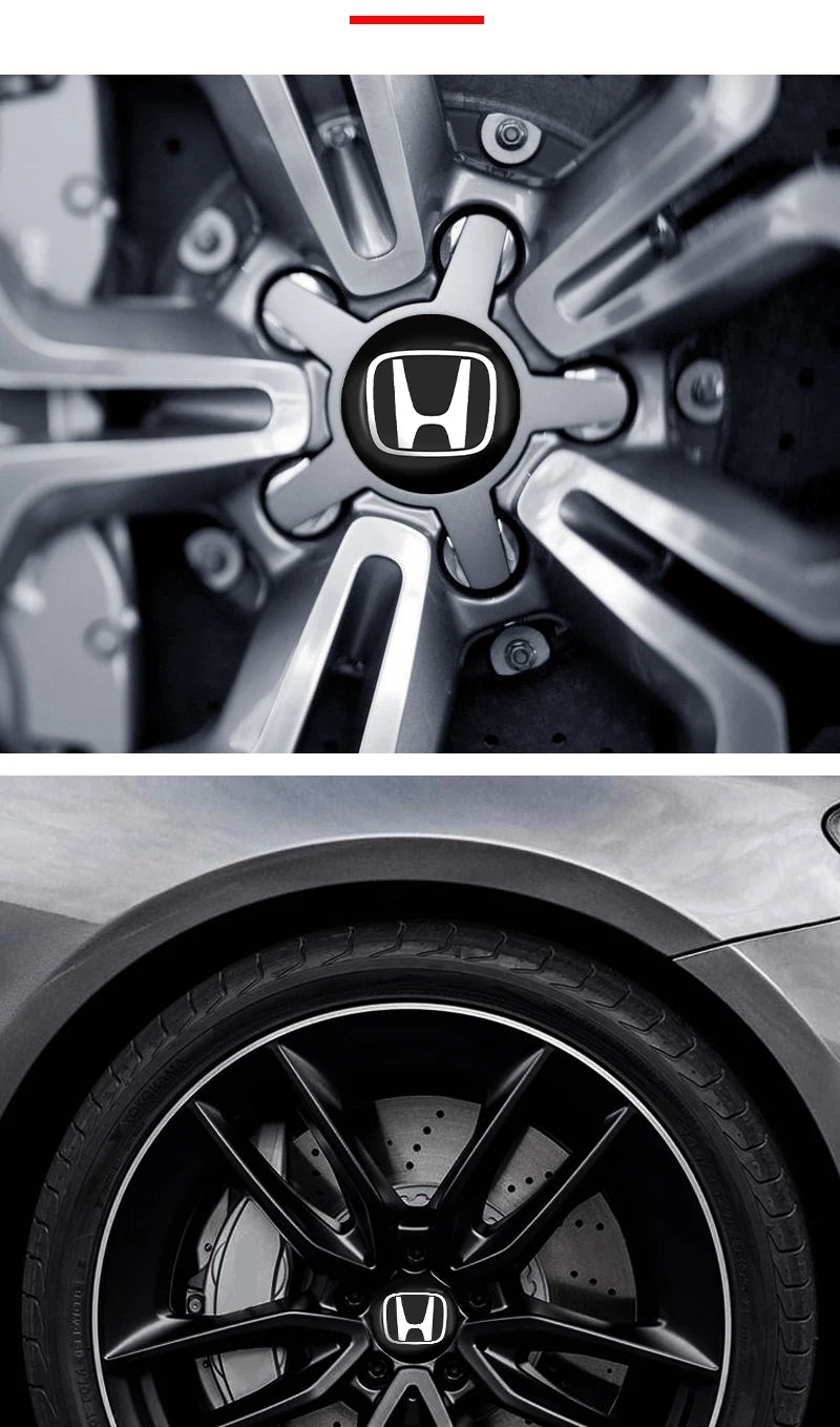 4pcs 56mm Car Wheel Center Hub Cap Stickers Styling For Honda Civic Fit Jazz Accord CRV HRV City Odyssey Passport Pilot Vezel