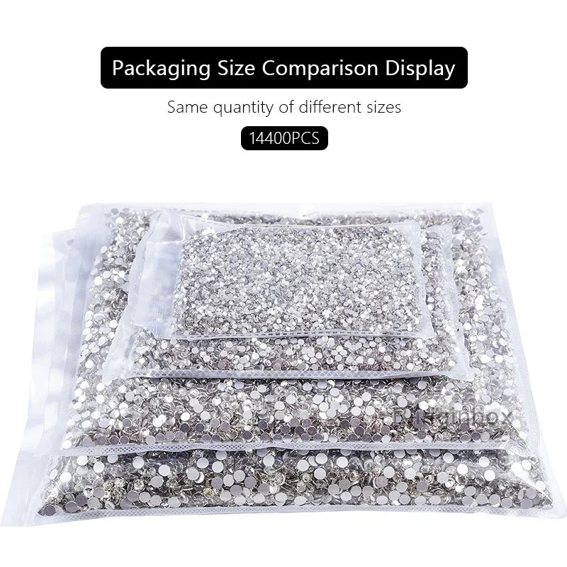 Wholesale Rhinestones AB Glitter SS3-50 Flatback Non Hot fix Crystal Strass for Nails Art Charms Clothing Decoration uñas