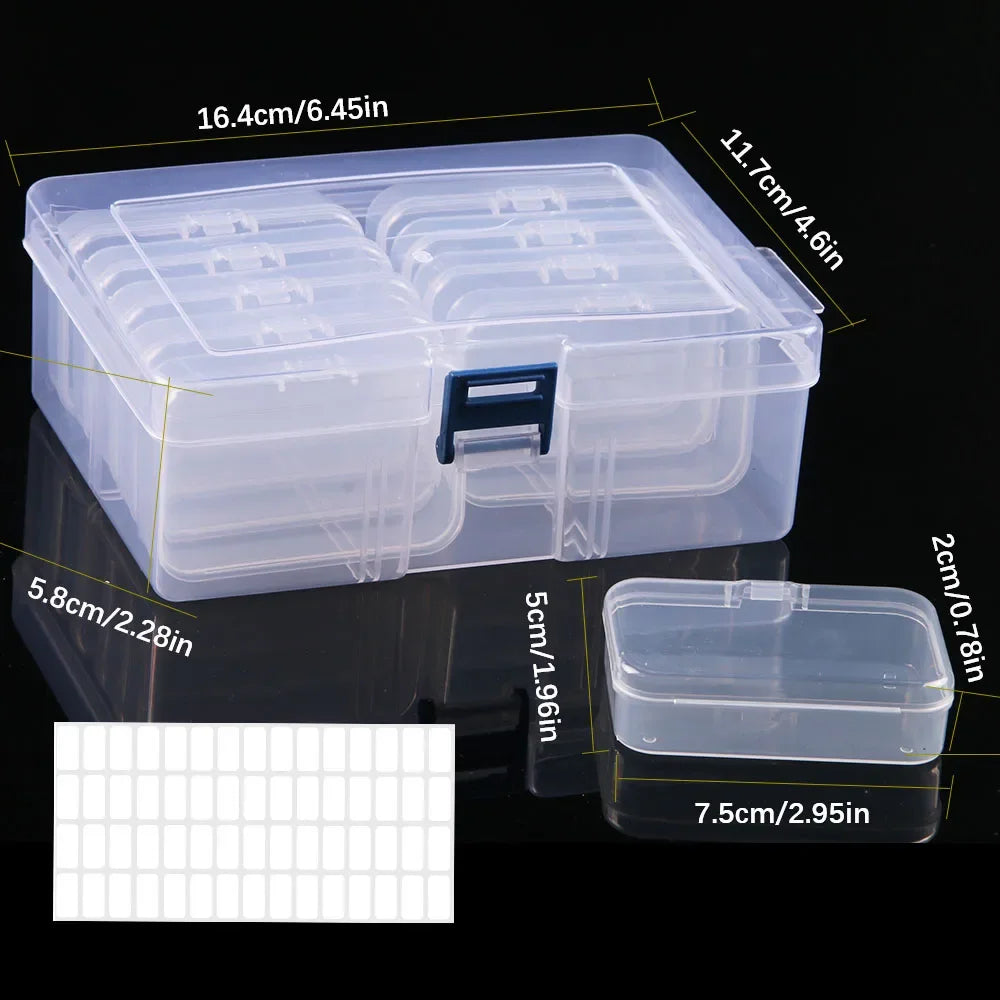 DIY Diamond Painting Embroidery Storage Box, Nail Art Jewelry Rhinestone Mosaic Storage Container Multifunctional Storage Box