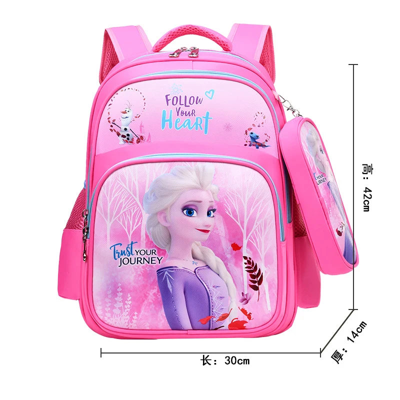 Disney  New Frozen Elsa Anna Cartoon Schoolbag Girls Backpack Children Primary School Schoolbag Children Backpack Schoolbag