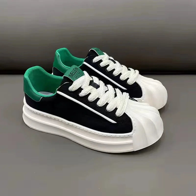 Designer Striped Patchwork Breathable Shoes Man Fashion Soft Lightweight Skateboard Sneakers Retro Camel Summer Shoes Trend 2025