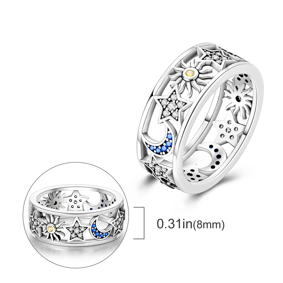 925 Silver Ring Firefly Heat Sar Original Finger Ring  For Woman Jewelry Anniversary Gift