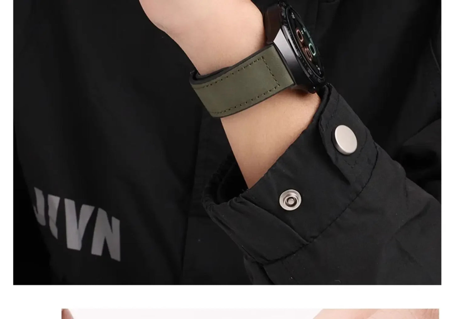 Magnetic leather watch strap, compatible with Huawei/Xiaomi/Samsung, Galaxy Watch 3 45/46mm, women's and men's 22mm watch straps