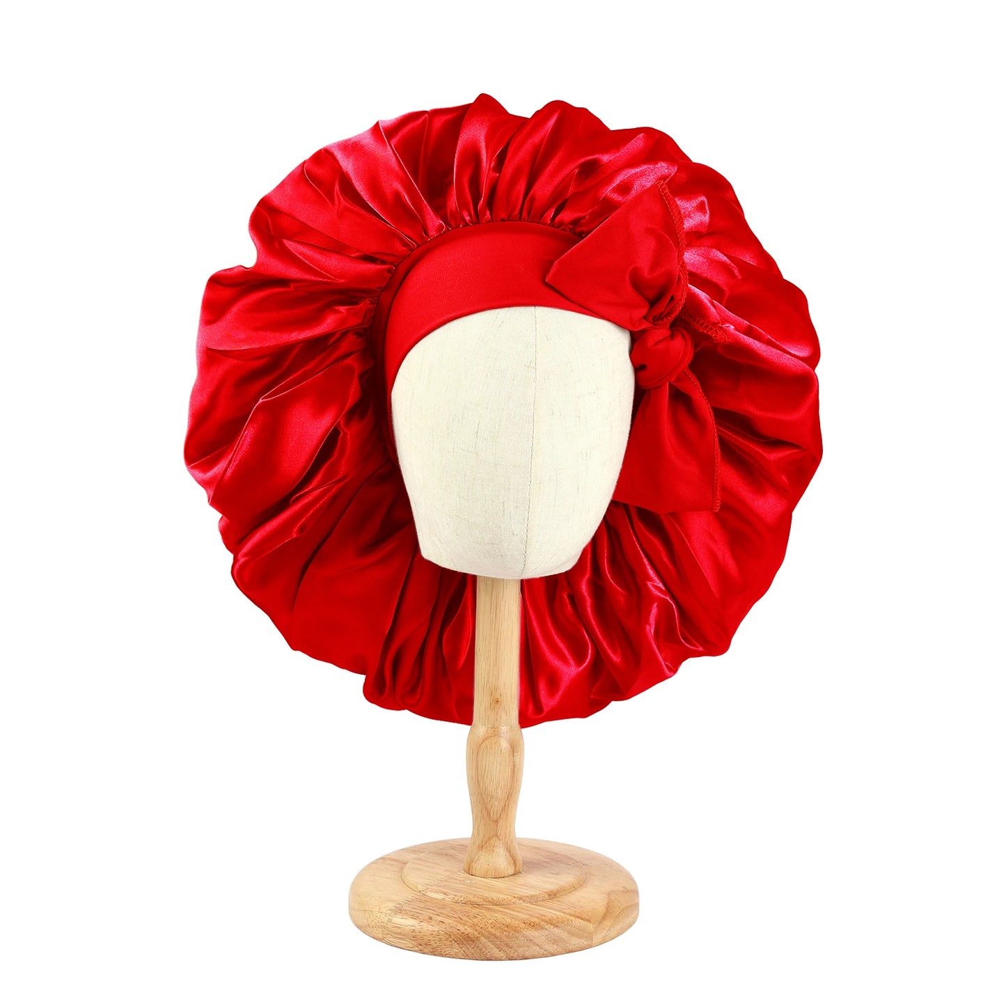 Jumbo Satin Bonnet Hair Bonnet For Sleeping, Reusable Adjusting Hair Care Wrap Cap Sleep Caps For Women