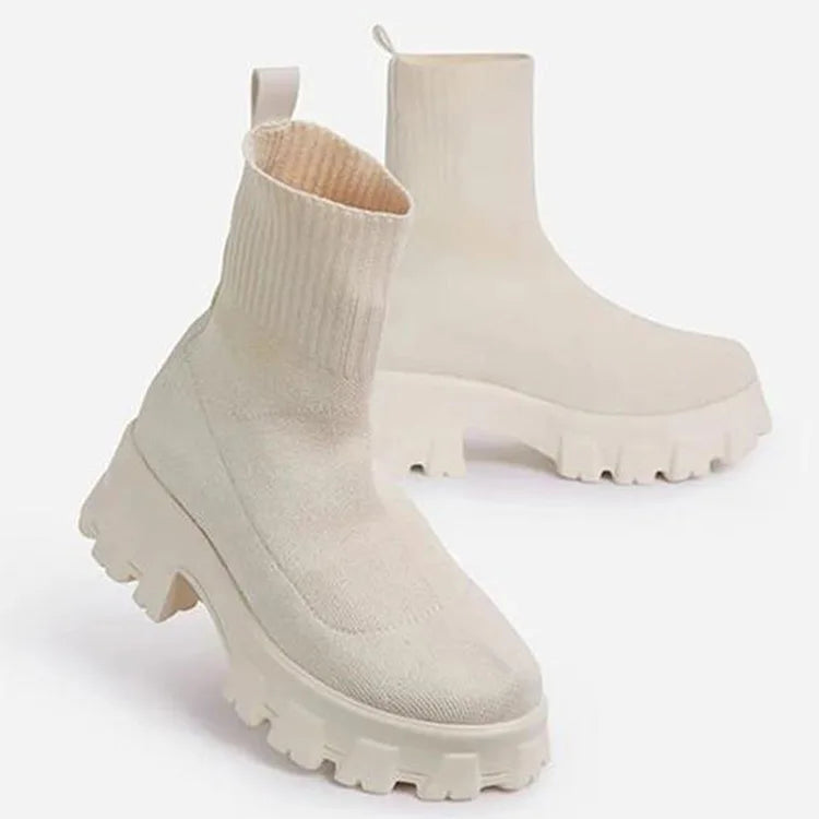 Women Shoes White Sock Chunky Sneakers Women Fashion Sport Sneaker With Heels Casual Platform Sports Shoes Woman Tennis For Lady