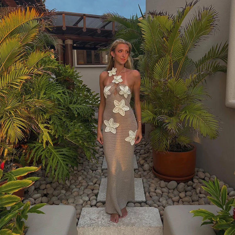 vacation halter summer dress 2025