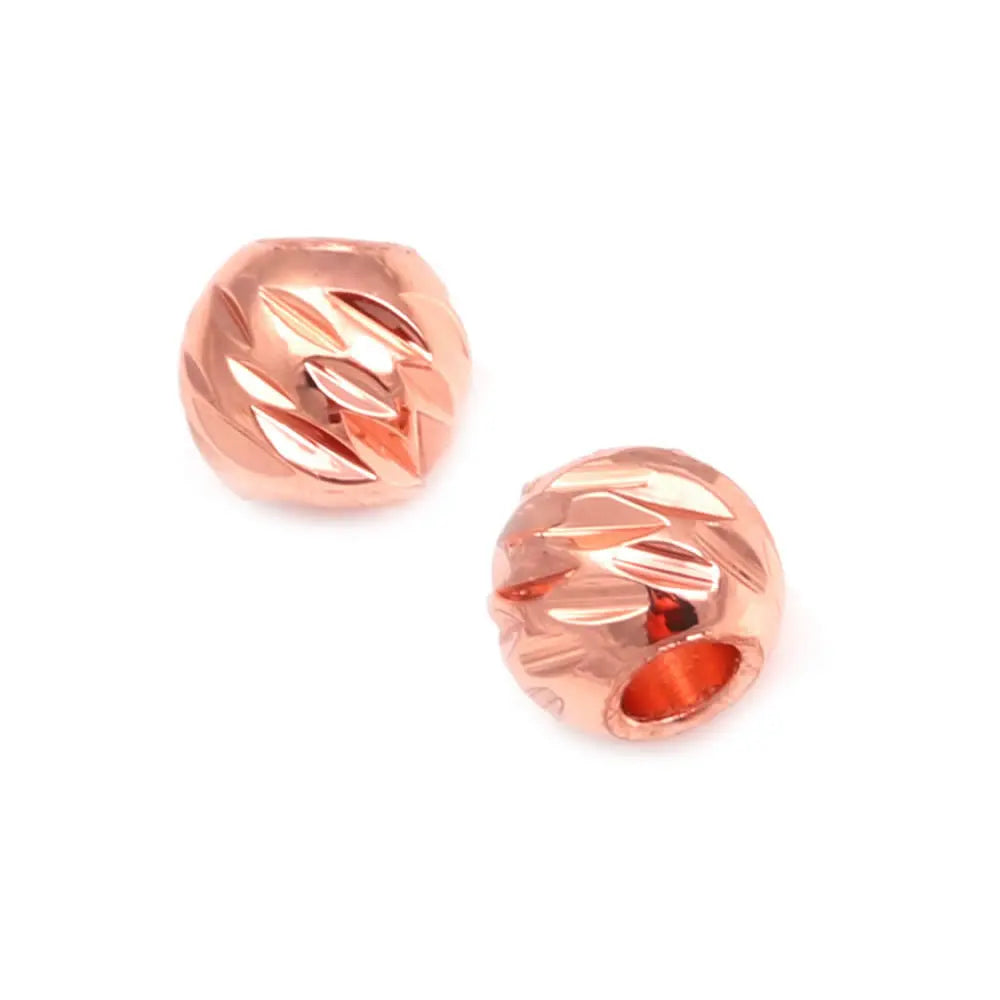 2.5MM 3MM 4MM 5MM 6MM 8MM Brass Faceted Round Ball Necklaces Bracelets Spacer Beads Jewelry Making Supplies Findings Accessories