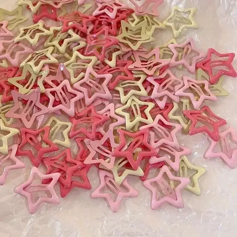 Y2K Star Hairpins Girls Versatile Coloful Sweet Cool Hairclip Women Cute Bright BB Clips Multicolored Headwear Hair Accessories