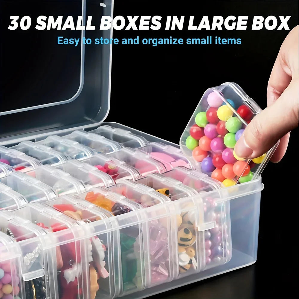 DIY Diamond Painting Embroidery Storage Box, Nail Art Jewelry Rhinestone Mosaic Storage Container Multifunctional Storage Box