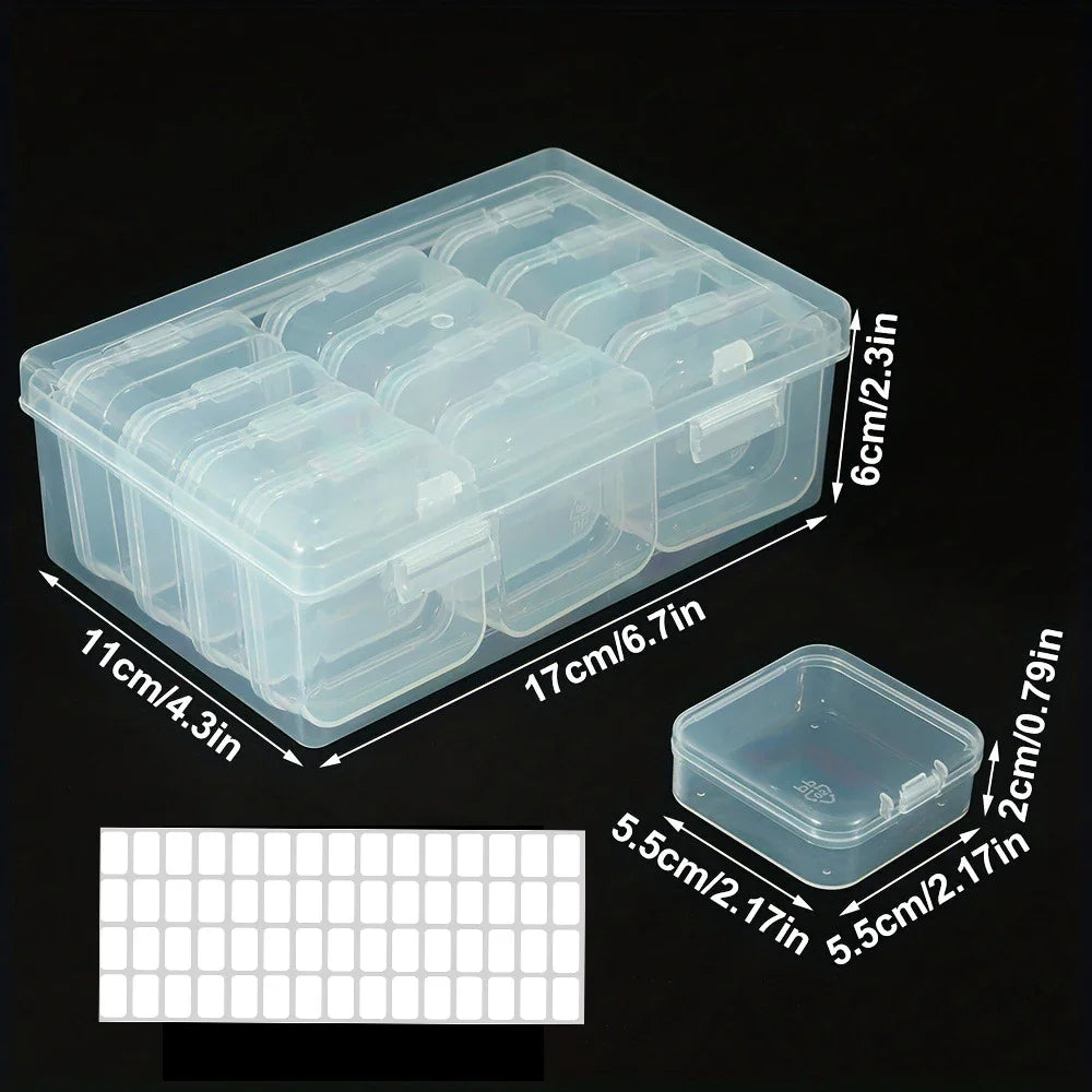 DIY Diamond Painting Embroidery Storage Box, Nail Art Jewelry Rhinestone Mosaic Storage Container Multifunctional Storage Box