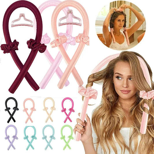 Heatless Hair Curler Curly Hair No Heat Curly Hair Products Satin Silk Headband Overnight Hair Styling Tools boucleur cheveux