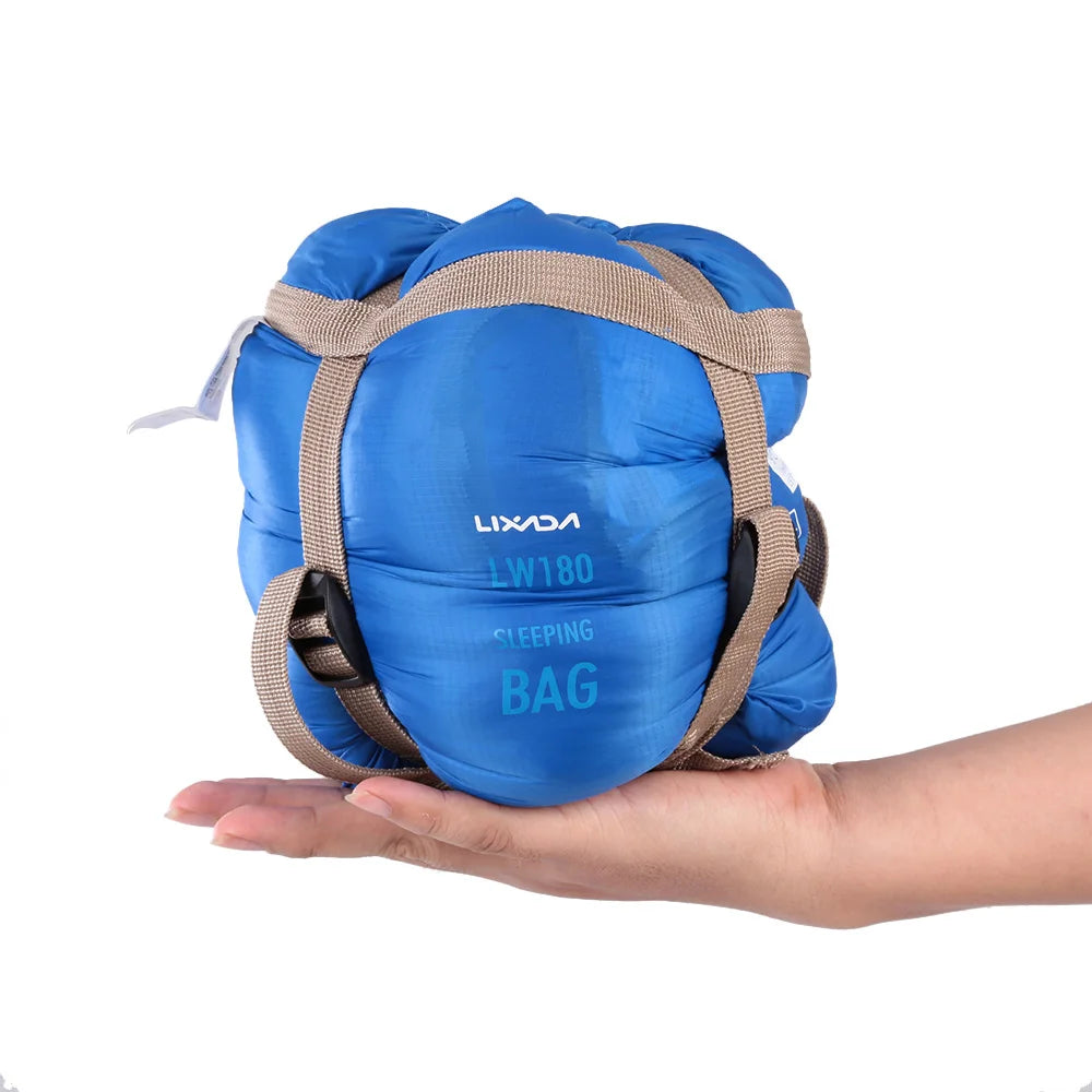 Lixada Camping Sleeping Bag 190*75cm Type Polyester Sleeping Bags Camping With Compression Bag Camping Equipment 680g
