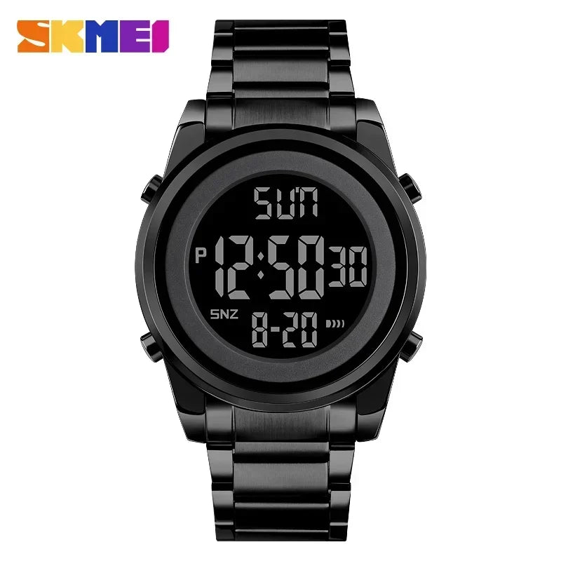 SKMEI 1611 Chrono Count Down Alarm Hour For Mens reloj hombre Digital 2 Time Mens Watches Fashion LED Men Digital Wristwatch