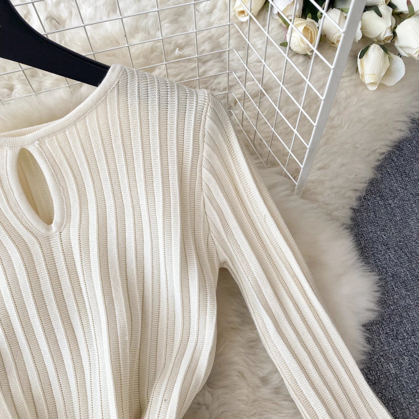 SINGREINY Elegant Knit Pleated Mini Dress Women Soft Ribbed Solid Flare Sleeve Fashion Lady Casual Sweater Slim Dresses